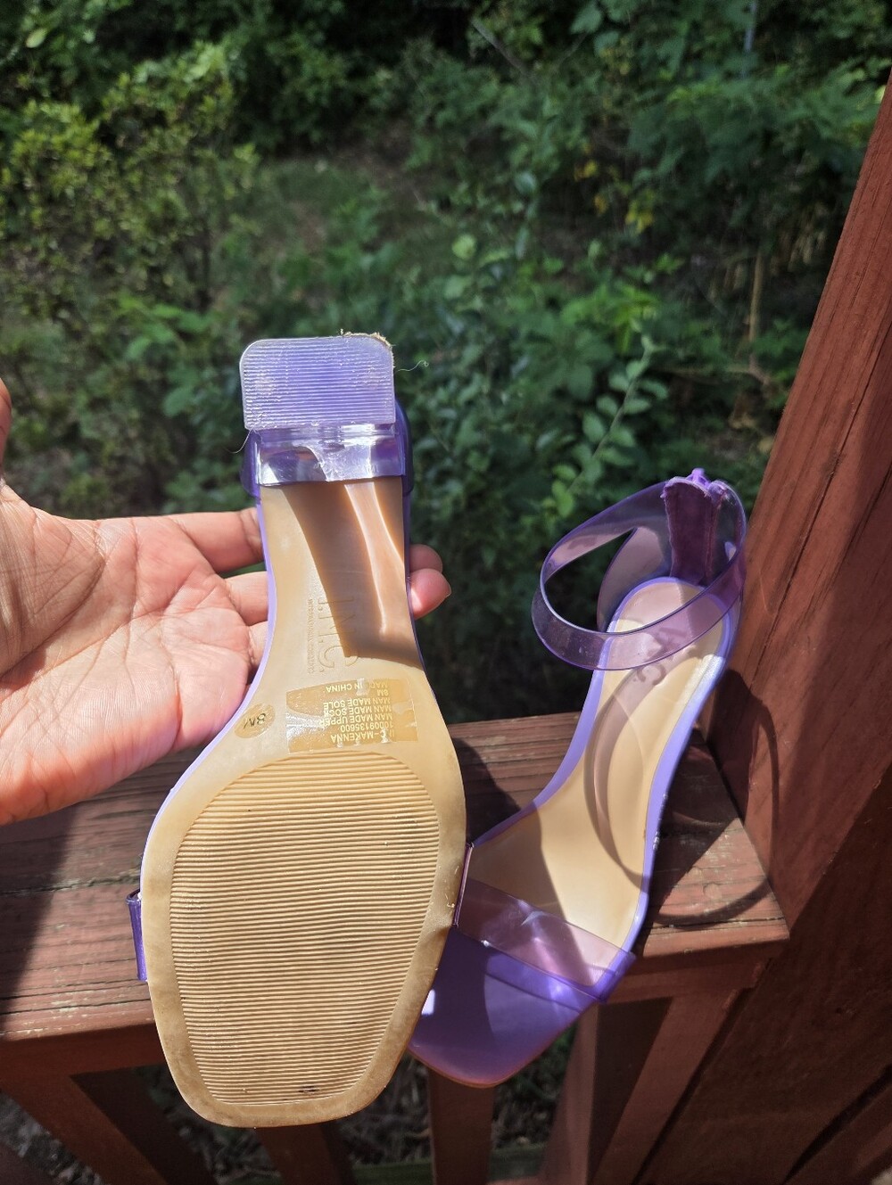 ✨️ LN Lilac Clear Strap Block Heel Sandals - Picture 4 of 6